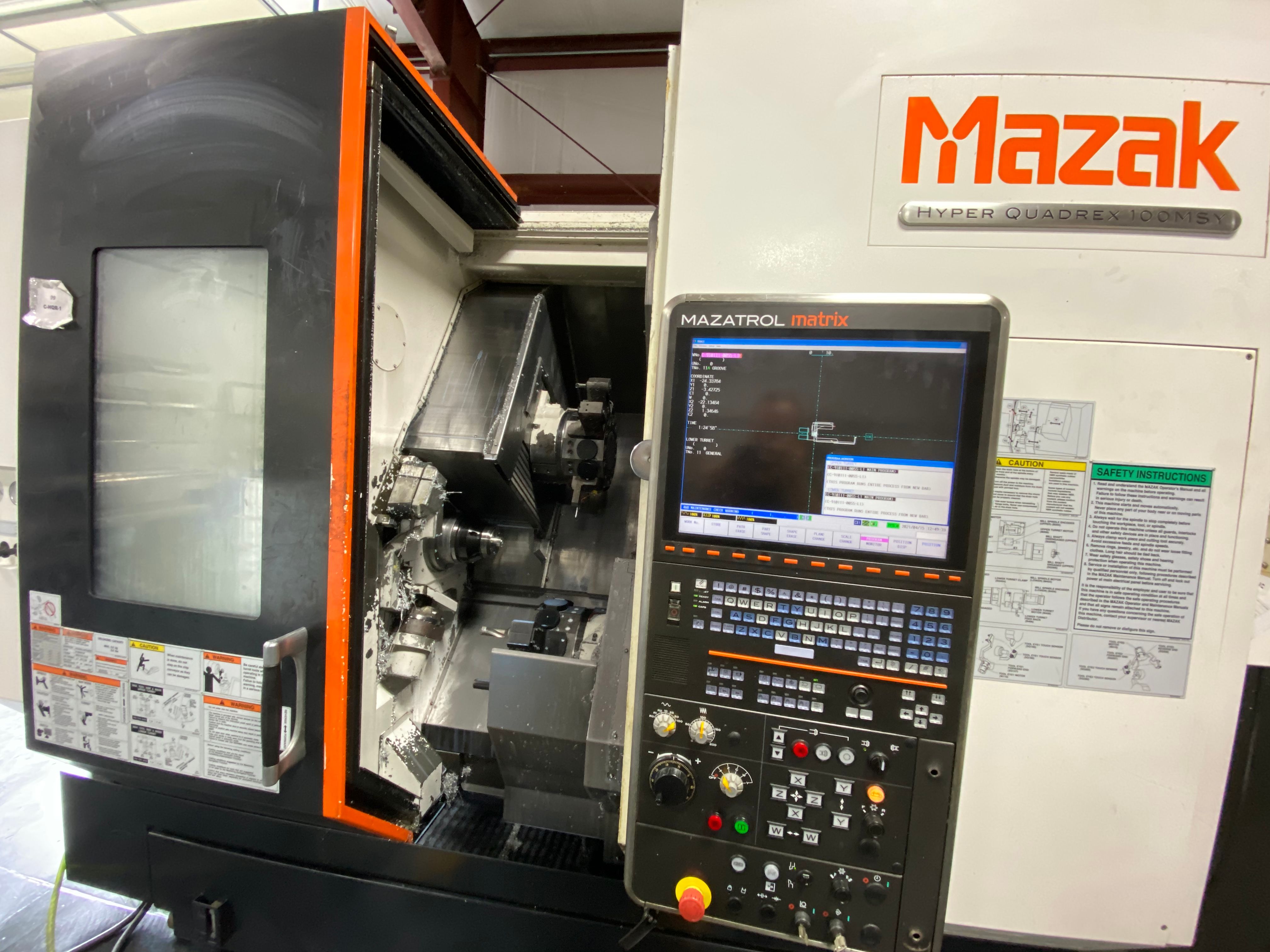 Used MAZAK HYPER QUADREX 100MSY CNC Lathe #5186
