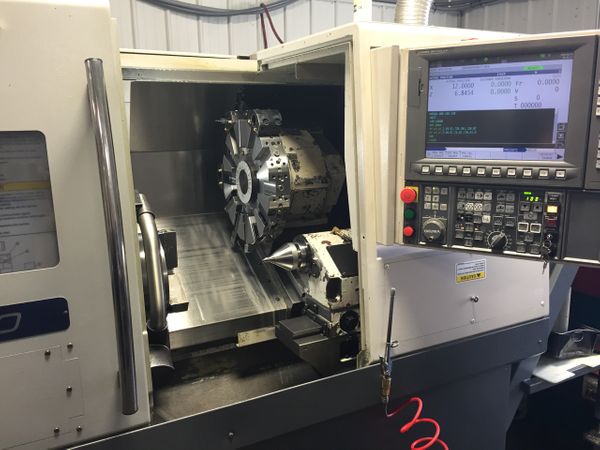 Used OKUMA GENOS L400 CNC Lathe #4836