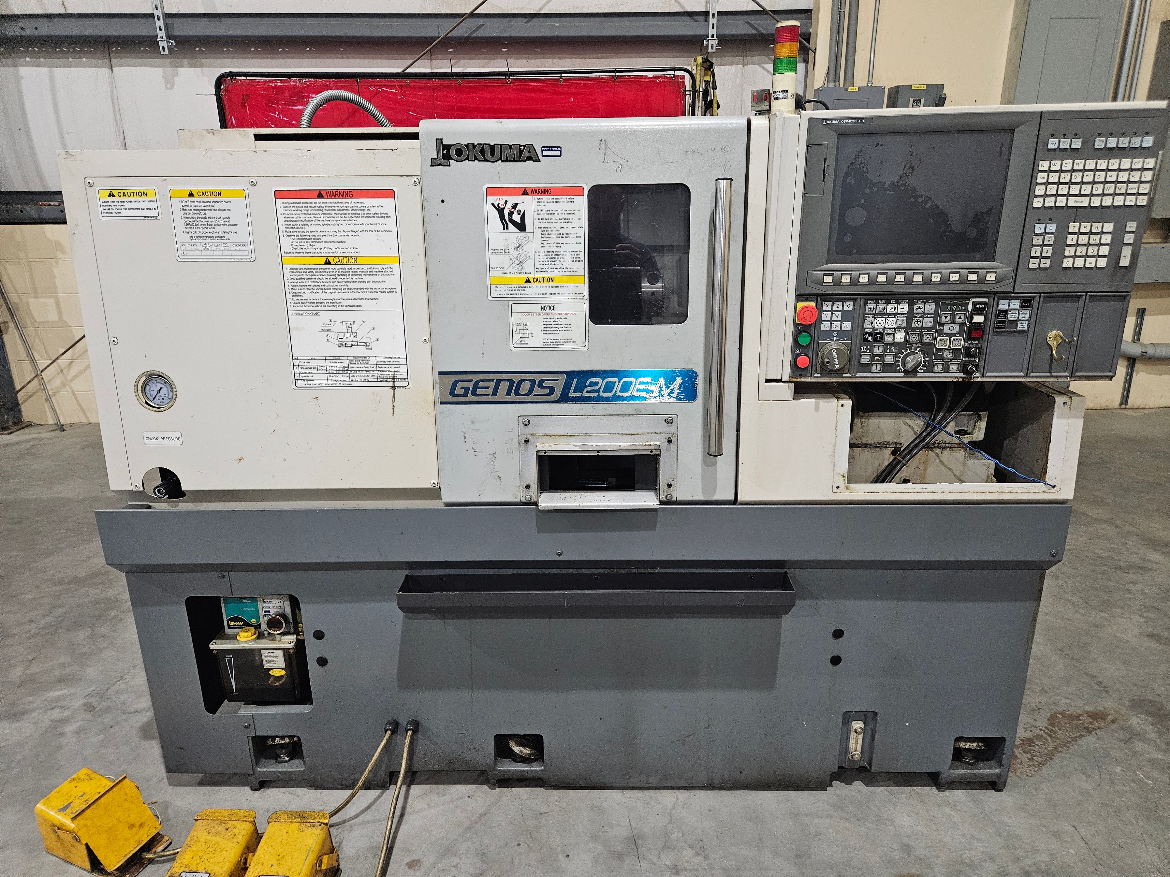Used OKUMA GENOS L200EM CNC Lathe #10580